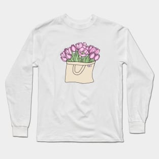 Flowers in Tote Bag Long Sleeve T-Shirt